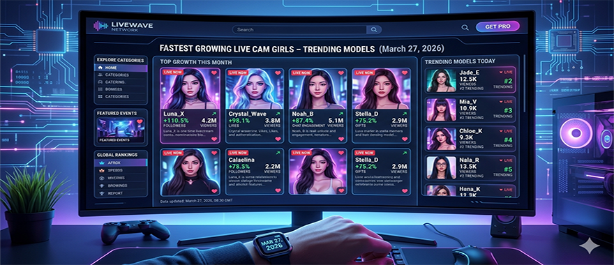 Fastest Growing Live Cam Girls – Trending Models (March 27, 2026)
